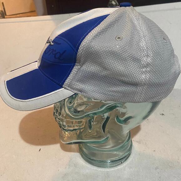 Ford Mustang Hat Racing Striped Cap Sports Car Pony Big Logo Official Licensed - Picture 2 of 6